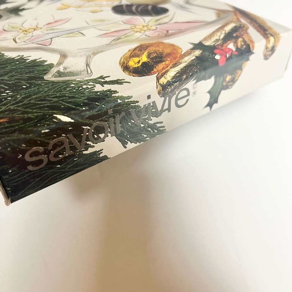 Mikasa Savior Vivre glass Christmas tree dish - Picture 3 of 6